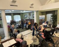 Pet therapy at Manoogian Manor