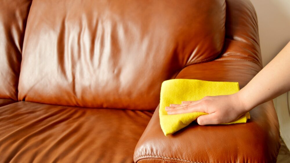 brown sofa cleaning